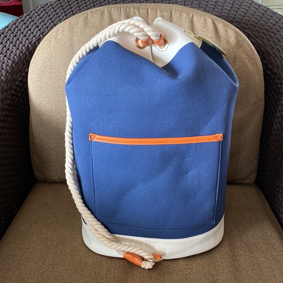 Spartina 449 Heyward Drawstring Beach Bag with anchor - Picture 2 of 8